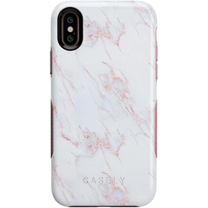 image:imageCasely iPhone XXS Case  Veneta Tapestry  Grateful Dead Tie Dye  Bold Protective DesignSubtle Blush  White and Pink Marble