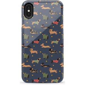 image:imageCasely iPhone Xs Max Case  Botanical Blooms  Floral Patchwork  Essential Slim DualLayer Protective DesignDashing Doxies  Dachshund Dog