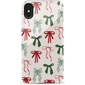 image:imageCasely iPhone Xs Max Case  Botanical Blooms  Floral Patchwork  Essential Slim DualLayer Protective DesignFestive Girlie  Holiday Bows