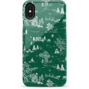 image:imageCasely iPhone Xs Max Case  Botanical Blooms  Floral Patchwork  Essential Slim DualLayer Protective DesignHome for the Holidays  Mountain Town