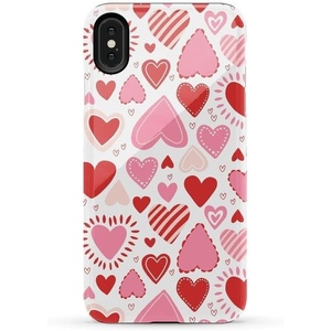 image:imageCasely iPhone Xs Max Case  Botanical Blooms  Floral Patchwork  Essential Slim DualLayer Protective DesignLove Struck  Heart Stickers