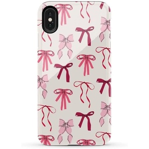 image:imageCasely iPhone Xs Max Case  Botanical Blooms  Floral Patchwork  Essential Slim DualLayer Protective DesignLover Girlie  Pink Bows