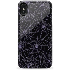 image:imageCasely iPhone Xs Max Case  Botanical Blooms  Floral Patchwork  Essential Slim DualLayer Protective DesignMidnight Web  Spider Web