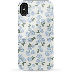 image:imageCasely iPhone Xs Max Case  Botanical Blooms  Floral Patchwork  Essential Slim DualLayer Protective DesignNantucket Cottage  Blue Hydrangea