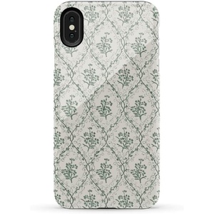 image:imageCasely iPhone Xs Max Case  Botanical Blooms  Floral Patchwork  Essential Slim DualLayer Protective DesignSage Tapestry  Floral Vines