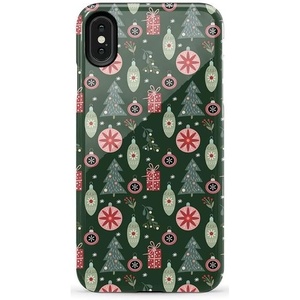 image:imageCasely iPhone Xs Max Case  Botanical Blooms  Floral Patchwork  Essential Slim DualLayer Protective DesignTinsel Town  Christmas Ornament