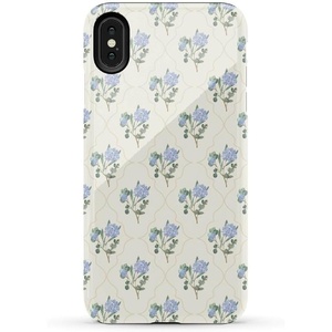 image:imageCasely iPhone Xs Max Case  Botanical Blooms  Floral Patchwork  Essential Slim DualLayer Protective DesignVintage Garden  Blue Hydrangea
