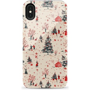 image:imageCasely iPhone Xs Max Case  Botanical Blooms  Floral Patchwork  Essential Slim DualLayer Protective DesignWinter Nostalgia  Vintage Holiday