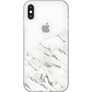 image:imageCasely iPhone Xs Max Case  Floral Forest  Navy Cherry Blossom Floral  Classic Ultra Slim DesignHalf White Clear Marble
