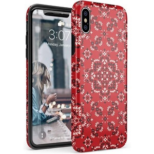 image:imageCasely iPhone Xs Max Case  Floral Forest  Navy Cherry Blossom Floral  Classic Ultra Slim DesignIm with the Band  Red Bandana