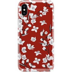 image:imageCasely iPhone Xs Max Case  Floral Forest  Navy Cherry Blossom Floral  Classic Ultra Slim DesignRed Cherry Blossom Floral