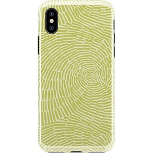 image:imageCasely iPhone Xs Max Case  Floral Forest  Navy Cherry Blossom Floral  Classic Ultra Slim DesignSwirl Away  Tea Green Geometric
