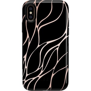 image:imageCasely iPhone Xs Max Case  Outside the Lines  Crayola Marker  Bold Protective DesignBlack and Gold Metallic Waves