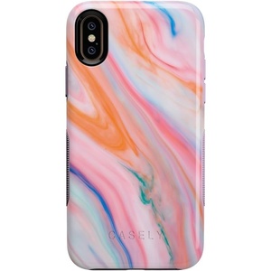image:imageCasely iPhone Xs Max Case  Outside the Lines  Crayola Marker  Bold Protective DesignRainbow Marble Swirl