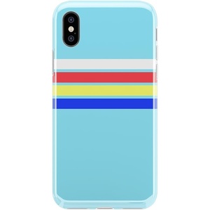 image:imageCasely iPhone Xs Max Case  Scribble Me That  Crayola Rainbow Pencil  Classic Ultra Slim DesignTeal Rainbow Stripes Color Block