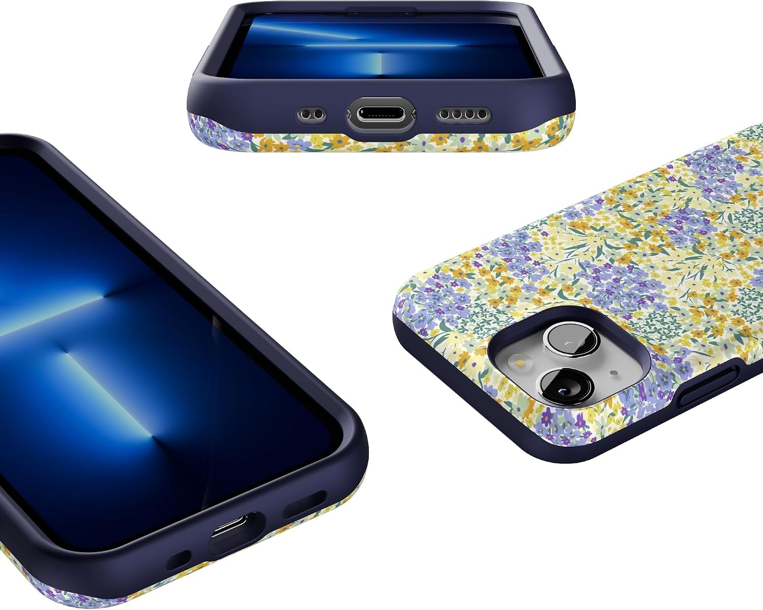 image:imageCasely iPhone 13 Mini Case  Clear Skies  Clear Shimmer  Compatible with MagSafe  Classic Ultra Slim DesignDream Garden  Cottagecore
