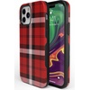 image:imageCasely iPhone 11 Pro Case  Totally Groovy  Teal Rainbow Stripes Color Block  Bold Protective DesignAs if  Red Plaid
