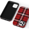 image:imageCasely iPhone 11 Pro Case  Totally Groovy  Teal Rainbow Stripes Color Block  Bold Protective DesignAs if  Red Plaid