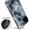 image:imageCasely iPhone 11 Pro Case  Totally Groovy  Teal Rainbow Stripes Color Block  Bold Protective DesignBlue Marble