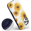 image:imageCasely iPhone 11 Pro Case  Totally Groovy  Teal Rainbow Stripes Color Block  Bold Protective DesignBright Yellow Sunflowers Floral