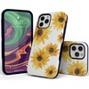 image:imageCasely iPhone 11 Pro Case  Totally Groovy  Teal Rainbow Stripes Color Block  Bold Protective DesignBright Yellow Sunflowers Floral
