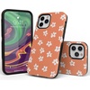image:imageCasely iPhone 11 Pro Case  Totally Groovy  Teal Rainbow Stripes Color Block  Bold Protective DesignFlower My World  Burnt Orange Floral
