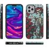 image:imageCasely iPhone 11 Pro Case  Totally Groovy  Teal Rainbow Stripes Color Block  Bold Protective DesignForever Grateful Dead Skeleton Floral