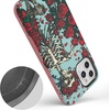 image:imageCasely iPhone 11 Pro Case  Totally Groovy  Teal Rainbow Stripes Color Block  Bold Protective DesignForever Grateful Dead Skeleton Floral