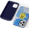 image:imageCasely iPhone 11 Pro Case  Totally Groovy  Teal Rainbow Stripes Color Block  Bold Protective DesignOn Cloud Nine  Glitch Smiley Face