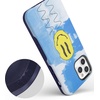 image:imageCasely iPhone 11 Pro Case  Totally Groovy  Teal Rainbow Stripes Color Block  Bold Protective DesignOn Cloud Nine  Glitch Smiley Face