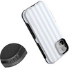 image:imageCasely iPhone 12 Mini Case  Blue Stripes  Sunday Best  Bold Protective Design  Compatible with MagSafe