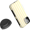 image:imageCasely iPhone 12 Mini Case  Butter Yellow Stripes  Sunday Best  Bold Protective Design  Compatible with MagSafe