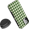 image:imageCasely iPhone 12 Mini Case  Checked Twice  Green Plaid  Bold Protective Design  MagSafe Compatible Design
