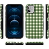 image:imageCasely iPhone 12 Mini Case  Checked Twice  Green Plaid  Bold Protective Design  MagSafe Compatible Design