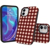 image:imageCasely iPhone 12 Mini Case  Checked Twice  Red Plaid  Bold Protective Design  MagSafe Compatible Design