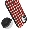 image:imageCasely iPhone 12 Mini Case  Checked Twice  Red Plaid  Bold Protective Design  MagSafe Compatible Design