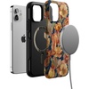 image:imageCasely iPhone 12 Mini Case  Fallen Gold  Antique Floral  Bold Protective Design  Compatible with MagSafe