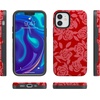 image:imageCasely iPhone 12 Mini Case  Final Rose  Red amp Pink Floral  Bold Protective Design  MagSafe Compatible Design