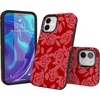 image:imageCasely iPhone 12 Mini Case  Final Rose  Red amp Pink Floral  Bold Protective Design  MagSafe Compatible Design