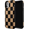 image:imageCasely iPhone 12 Mini Case  Fit Check  Black amp Brown Checkerboard  Bold Protective Design  MagSafe Compatible Design