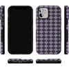 image:imageCasely iPhone 12 Mini Case  Harlequin Midnight Diamond  Black and Purple  Bold Protective Design  MagSafe Compatible Design