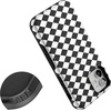 image:imageCasely iPhone 12 Mini Case  Harlequin Salem Diamond  Black and White  Bold Protective Design  MagSafe Compatible Design