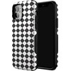 image:imageCasely iPhone 12 Mini Case  Harlequin Salem Diamond  Black and White  Bold Protective Design  MagSafe Compatible Design