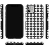 image:imageCasely iPhone 12 Mini Case  Harlequin Salem Diamond  Black and White  Bold Protective Design  MagSafe Compatible Design
