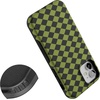 image:imageCasely iPhone 12 Mini Case  Harlequin Wicked Diamond  Black and Green  Bold Protective Design  MagSafe Compatible Design