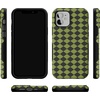 image:imageCasely iPhone 12 Mini Case  Harlequin Wicked Diamond  Black and Green  Bold Protective Design  MagSafe Compatible Design