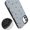 image:imageCasely iPhone 12 Mini Case  Love Lines  Blue Stripes  Bold Protective Design  MagSafe Compatible Design