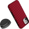 image:imageCasely iPhone 12 Mini Case  On the Dot  Maroon Polka Dot  Bold Protective Design  MagSafe Compatible Design