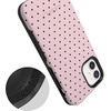 image:imageCasely iPhone 12 Mini Case  On the Dot  Pink amp Brown Polka Dot  Bold Protective Design  Compatible with MagSafe