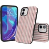 image:imageCasely iPhone 12 Mini Case  Pretty in Pastel  Blush Stripes  Bold Protective Design  MagSafe Compatible Design